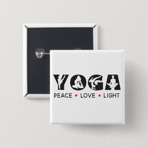 Chapa Cuadrada Yoga - Luz de amor por la paz