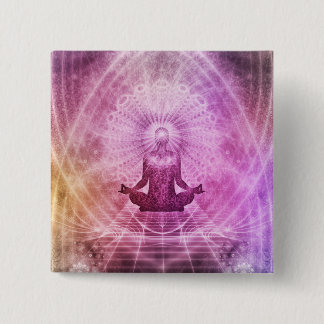 Chapa Cuadrada Yoga Meditación Zen Espiritual Colorido