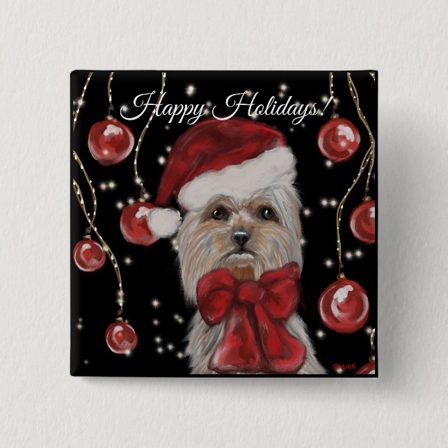 Chapa Cuadrada Yorkie (Anverso)