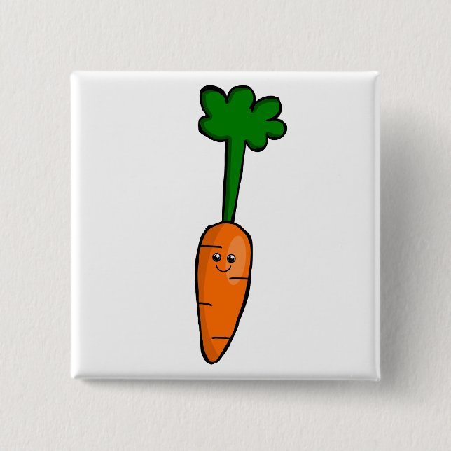 Chapa Cuadrada Zanahoria linda (Anverso)