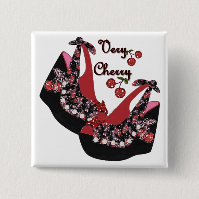 Chapa Cuadrada Zapatos de cerezo muy fuertes en RAB Rockabilly (Anverso)