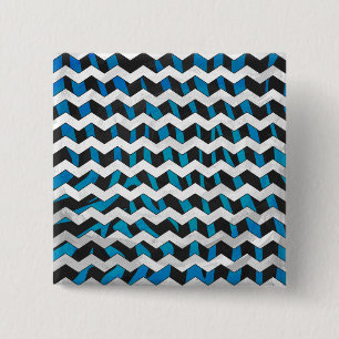 Chapa Cuadrada Zebra Chevron Negro y Azul