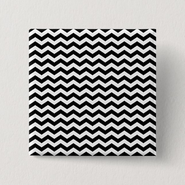 Chapa Cuadrada Zig Zag blanco y negro (Anverso)
