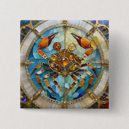 Chapa Cuadrada Zodiaco - Cáncer El Cangrejo
