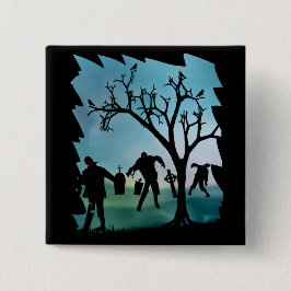 Chapa Cuadrada Zombie Apocalypse o Zombie Walkbutton