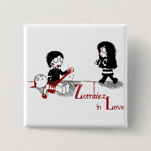 Chapa Cuadrada Zombiez en amor