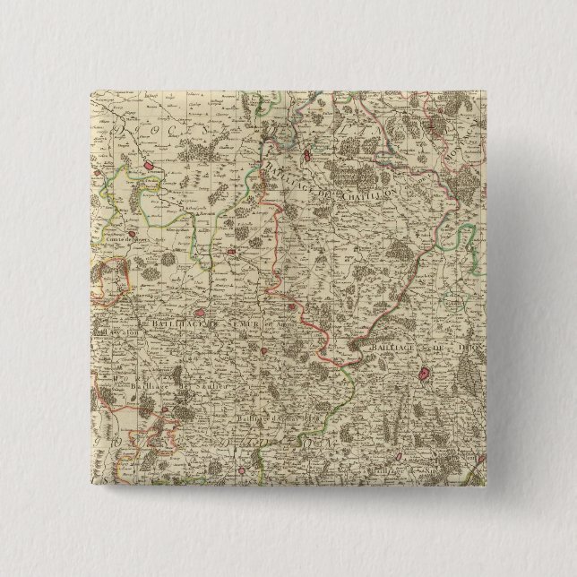 Chapa Cuadrada Zonas urbanas de Francia (Anverso)