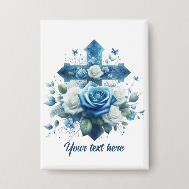 Chapa Curte Religious Cross add text (Anverso)