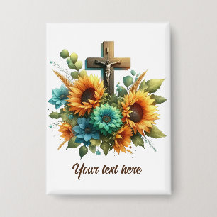Chapa Curte Religious Cross add text