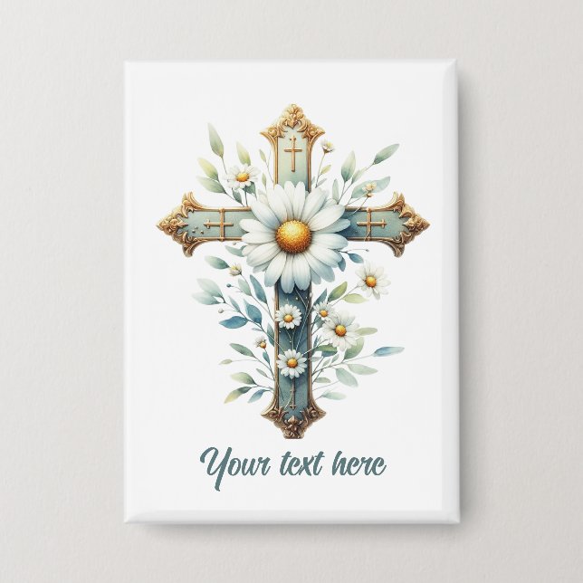 Chapa Curte Religious Cross add text (Anverso)