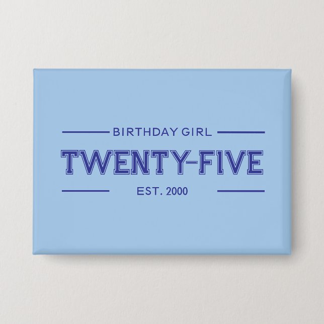 Chapa Cusomized Birthday Girl (Anverso)