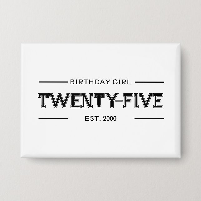 Chapa Cusomized Birthday Girl (Anverso)