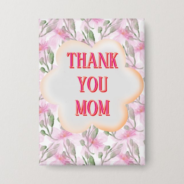 Chapa Custom and Personalized watercolor floral pattern  (Anverso)