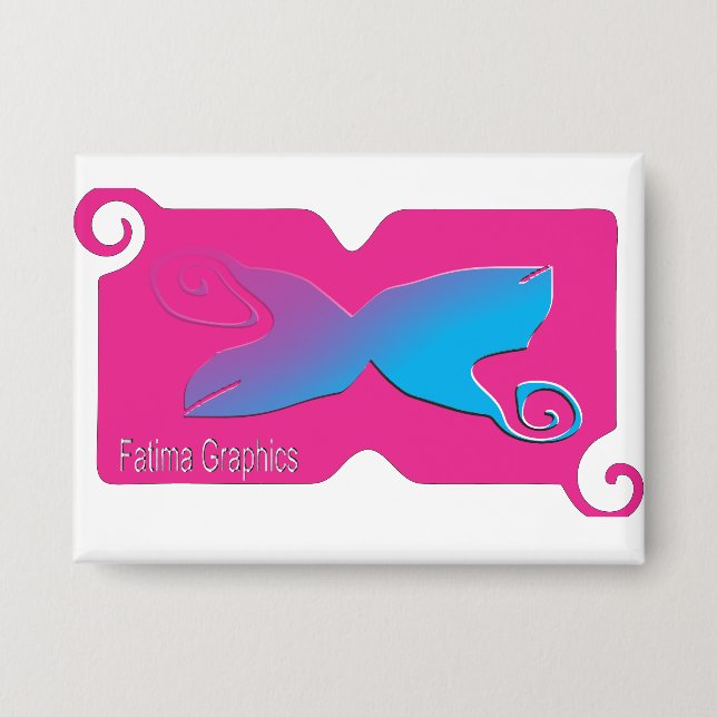 Chapa Custom Fatima Graphics Gradient Pin Button  (Anverso)
