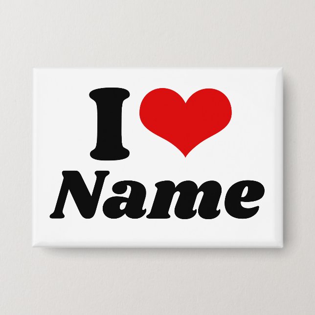 Chapa Customizable Valentines Day I love Heart Custom (Anverso)