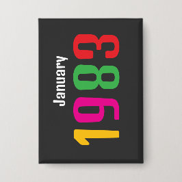 Chapa Customized Birthday Month and Year Gift