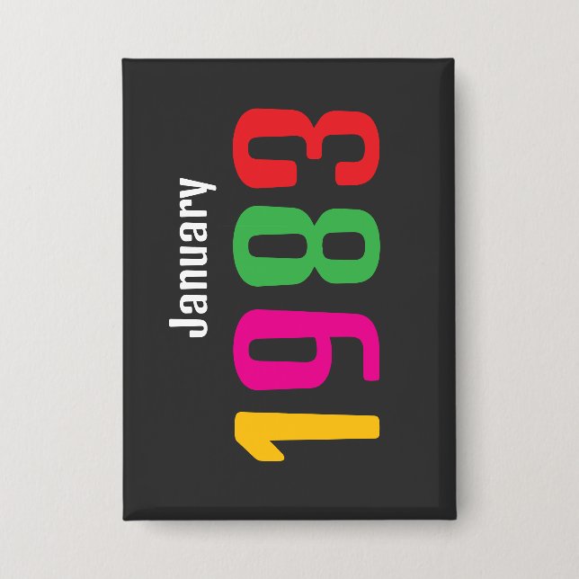 Chapa Customized Birthday Month and Year Gift (Anverso)