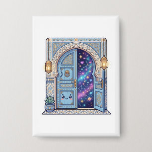 Chapa Cute Kawaii Mágica Puerta Marroquí Galaxia Sticker