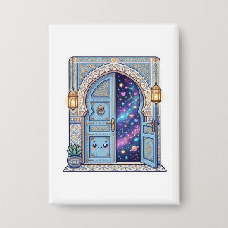 Chapa Cute Kawaii Mágica Puerta Marroquí Galaxia Sticker