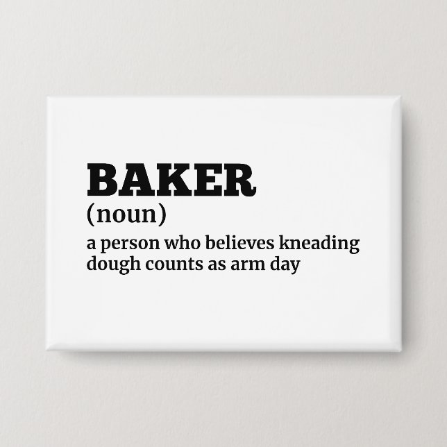 Chapa Definición de humor de trabajo de Baker (Anverso)