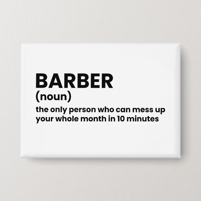 Chapa Definición de trabajo de Barber (Anverso)
