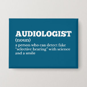 Chapa Definición divertida de estudiante de Audiología