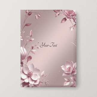 Chapa Delicate Pink Floral Button