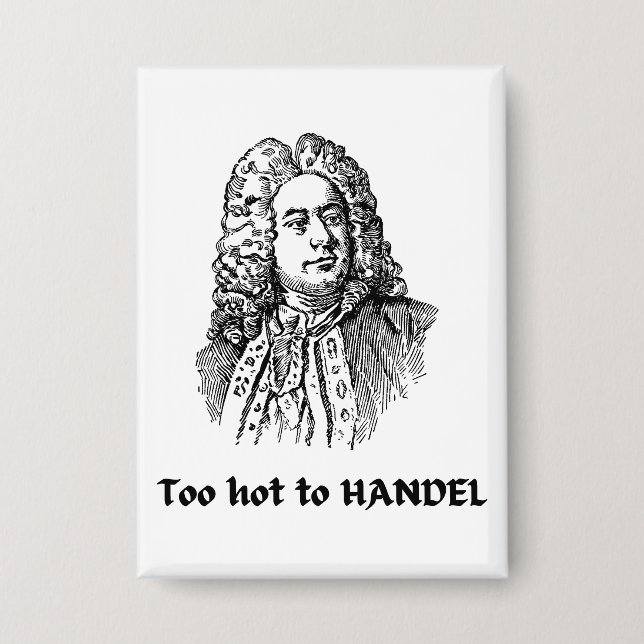 Chapa Demasiado caliente para HANDEL gracioso compositor (Anverso)