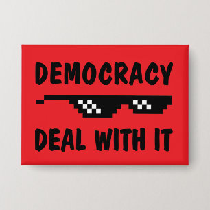 Chapa Democracia Aguántate - No Reyes