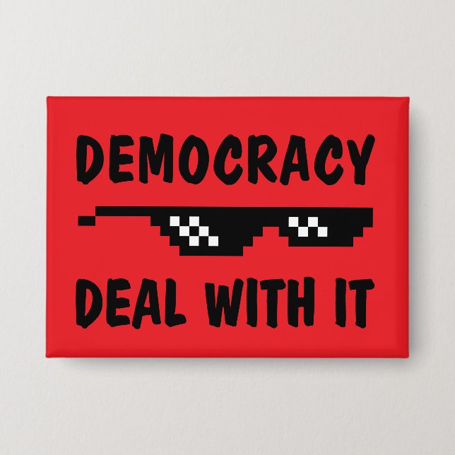 Chapa Democracia Aguántate - No Reyes (Anverso)