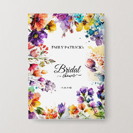 Chapa Despedida de soltera floral colorida