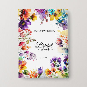 Chapa Despedida de soltera floral colorida