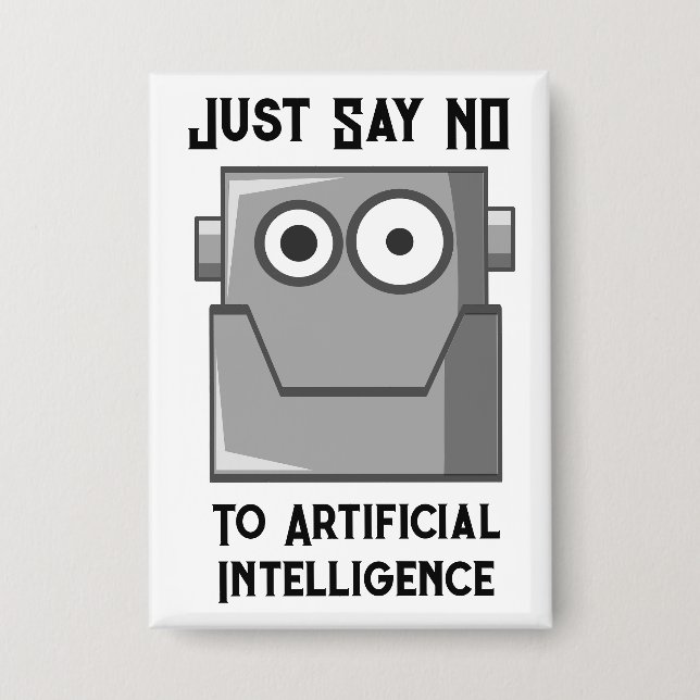 Chapa Di No a la Inteligencia Artificial (Anverso)