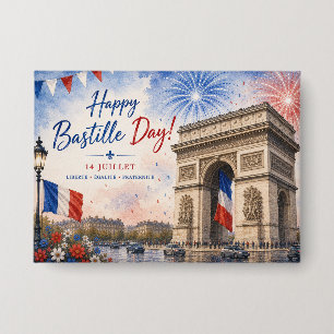 Chapa día de la Bastilla Arco de triunfo París Francia f