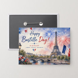 Chapa Día de la Bastilla Torre Eiffel río Sena fuegos ar
