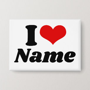 Chapa Día de San Valentín personalizable Te amo Corazón