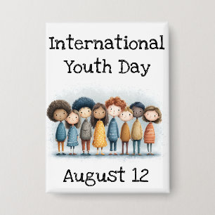 Chapa Día Internacional de la Juventud 12 de agosto
