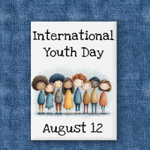 Chapa Día Internacional de la Juventud 12 de agosto