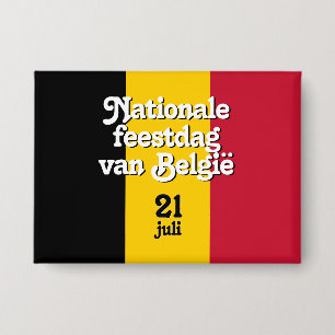 Chapa Día Nacional Holandés de Bélgica Bandera Belga