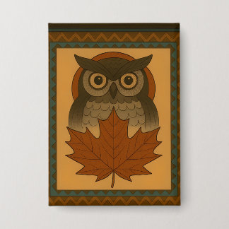 Chapa Diseño de búho mágico con aspecto de abalorios