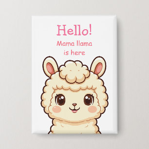 Chapa Diseño de ilustración de llama linda