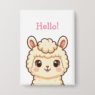 Chapa Diseño de ilustración de llama linda