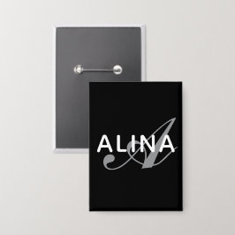 Chapa Diseño de Monograma de Nombre Personalizado Simple