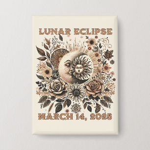 Chapa Diseño personalizado de Sol, Luna y Floral 14 de m