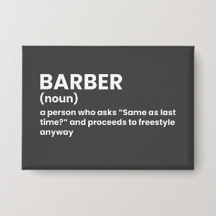 Chapa Divertida definición de barbero