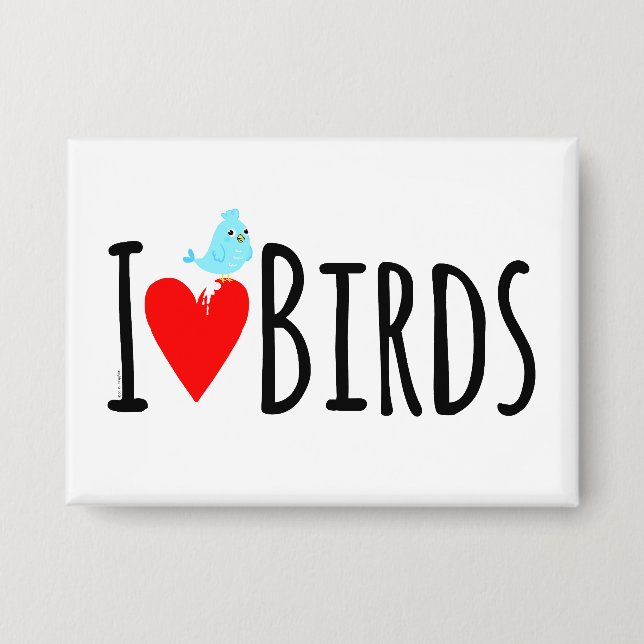 Chapa  Divertido Me Encantan Los Pájaros  (Anverso)