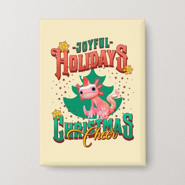 Chapa Diviértete con Axolotl Alegres Fiestas Navideñas S (Anverso)