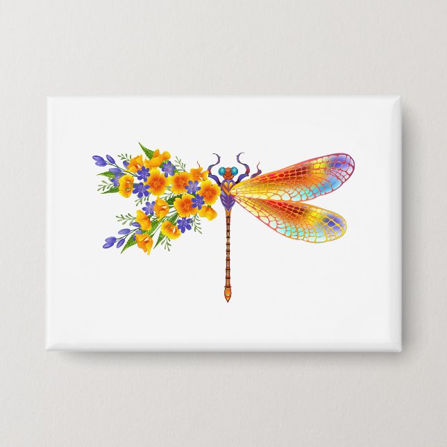 Chapa Dragón de flores amarillas (Anverso)