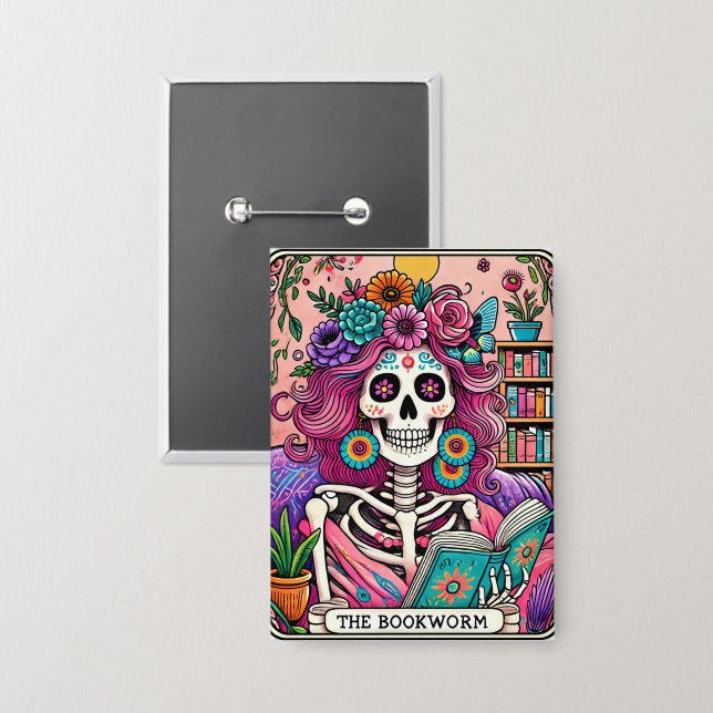 Chapa El gusano de los libros (Anverso/Reverso)