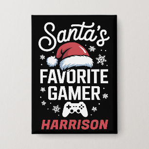 Chapa El Jugador Favorito de Santa Personalizado Navidad